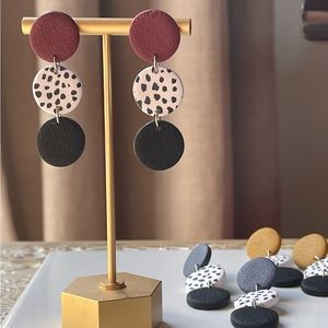 All my earrings are handmade w/ love. polymer clay, hypoallergenic components.